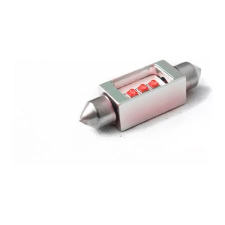 Carjamz Race Sport 42mm Festoon BLAST Series Hi Power 5-Watt CREE LED Replacement Bulbs, Red RS42MMHPR